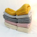 Dames beanies vaste kleur zachte elastische gebreide hoed